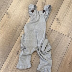 Milkbarn Light Gray Kids Overalls